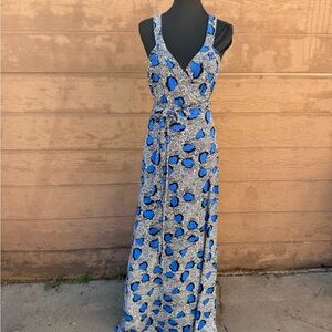Diane VonFurstenberg V-Neck wrap Maxi Dress